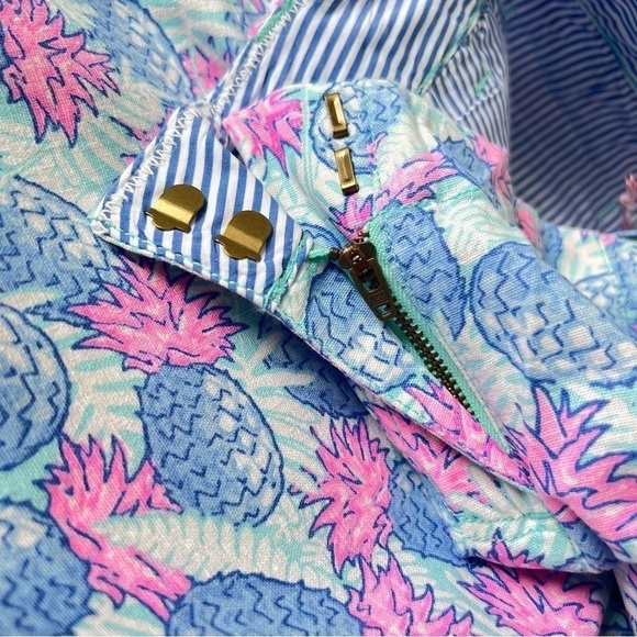 🆕 Vineyard Vines Linen Blend Pineapple Cropped Pants - Picture 6 of 13